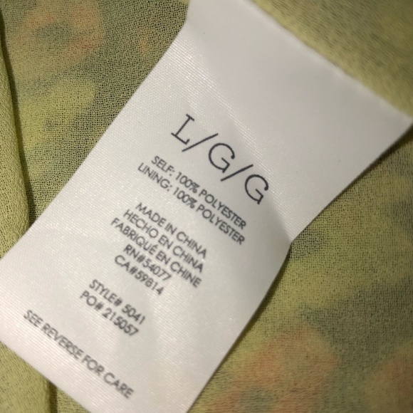 NWOT Cabi silky chiffon like long floral sleeveless shirt L - Picture 8 of 9